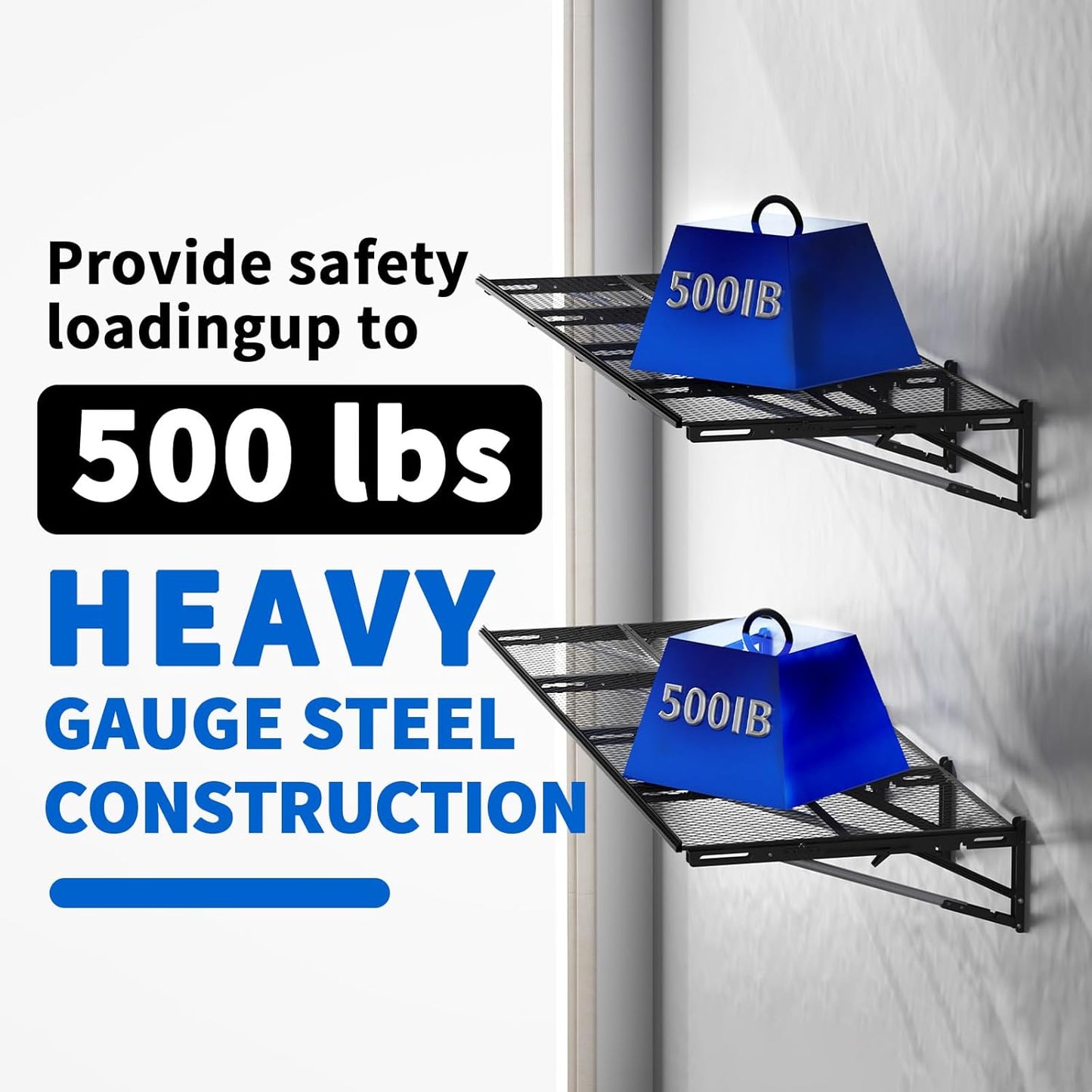Garage Shelving Heavy Duty Wall Storage Hanging Wall Shelf Mounted Metal Floating Shelves Organization Overhead Ceiling Sheds & Outdoor Storage Racks Garage Mount