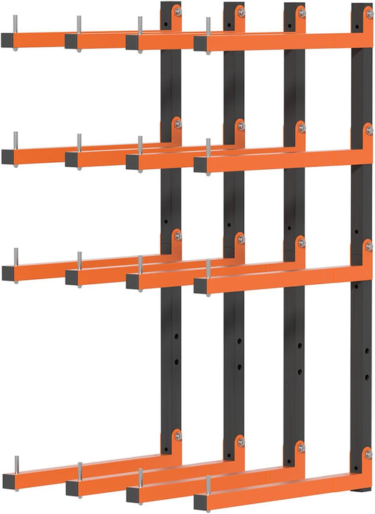 Lumber Storage Rack,Upgrade Folding Lumber Rack Wall Mount, Heavy Duty Metal 8 Level 32 Inch Wood Storage Rack for Garage Storage Organization