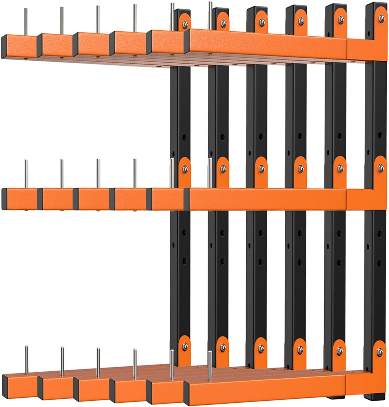 Lumber Storage Rack,Upgrade Folding Lumber Rack Wall Mount, Heavy Duty Metal 8 Level 32 Inch Wood Storage Rack for Garage Storage Organization